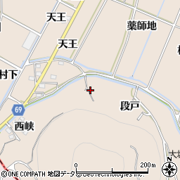 愛知県豊川市金沢町段戸周辺の地図