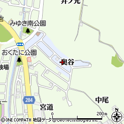 京都府八幡市戸津奥谷21周辺の地図