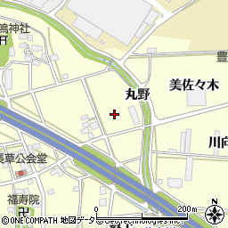愛知県豊川市長草町米野周辺の地図