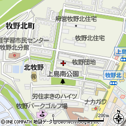 大阪府枚方市牧野北町6-2周辺の地図