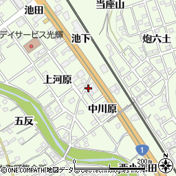 愛知県豊川市御油町中川原29周辺の地図