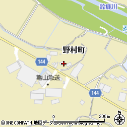 三重県亀山市野村町周辺の地図