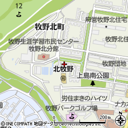 大阪府枚方市牧野北町10-36周辺の地図