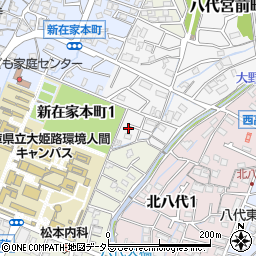 兵庫県姫路市八代宮前町3-23周辺の地図