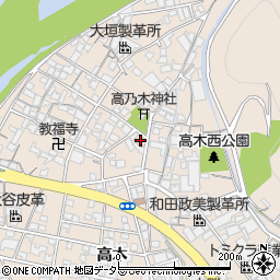 兵庫県姫路市花田町高木153周辺の地図