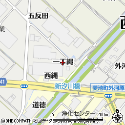 愛知県西尾市菱池町（一丁縄）周辺の地図