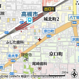 リパーク高槻市駅前第７駐車場周辺の地図