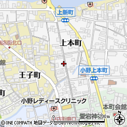 兵庫県小野市上本町62周辺の地図