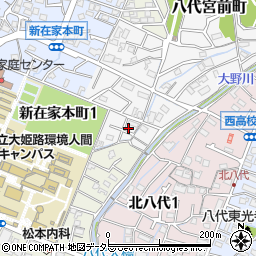 兵庫県姫路市八代宮前町2-8周辺の地図