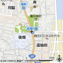 武豊川脇周辺の地図