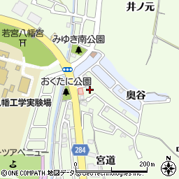 京都府八幡市美濃山周辺の地図