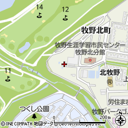 大阪府枚方市牧野北町12-3周辺の地図