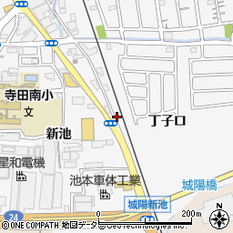 京都府城陽市寺田丁子口34周辺の地図