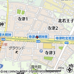 愛知県西尾市寺津周辺の地図