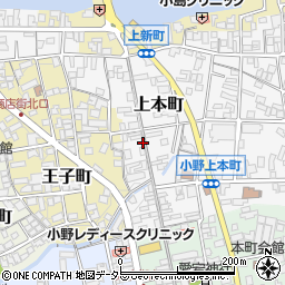 兵庫県小野市上本町64周辺の地図