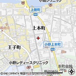 兵庫県小野市上本町90周辺の地図