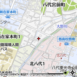 兵庫県姫路市八代宮前町8-6周辺の地図