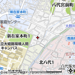兵庫県姫路市八代宮前町3-16周辺の地図