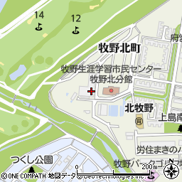 大阪府枚方市牧野北町11周辺の地図