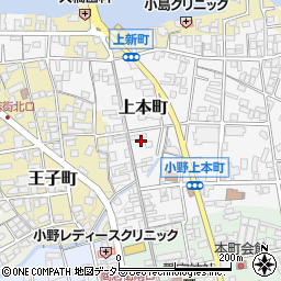 兵庫県小野市上本町89周辺の地図