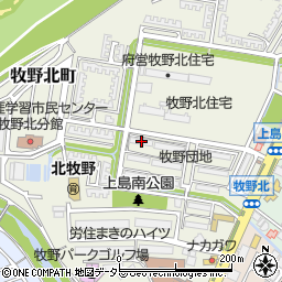大阪府枚方市牧野北町6-1周辺の地図