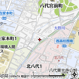 兵庫県姫路市八代宮前町8-27周辺の地図