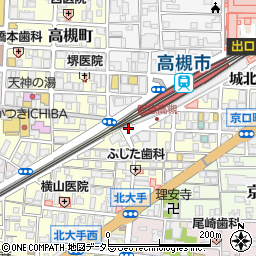 阪急駅前公衆トイレ周辺の地図