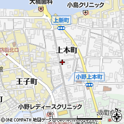 兵庫県小野市上本町37周辺の地図