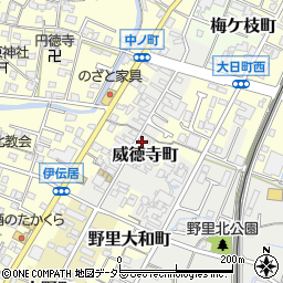 兵庫県姫路市威徳寺町周辺の地図