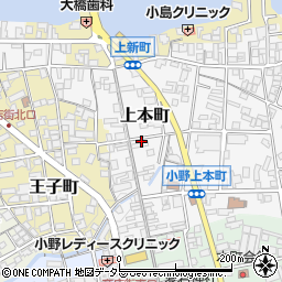 兵庫県小野市上本町87周辺の地図