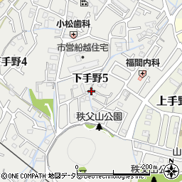 兵庫県姫路市下手野5丁目周辺の地図