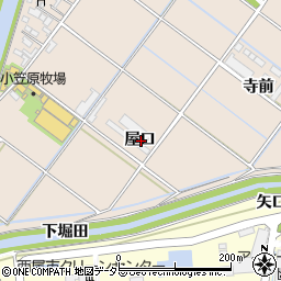 愛知県西尾市花蔵寺町屋口周辺の地図