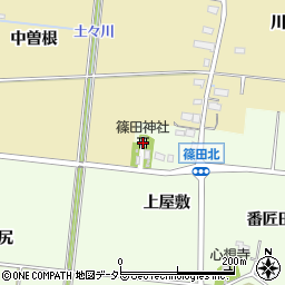 篠田神社周辺の地図