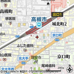 三菱ＵＦＪ銀行阪急高槻市駅前 ＡＴＭ周辺の地図