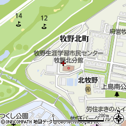 大阪府枚方市牧野北町13-3周辺の地図