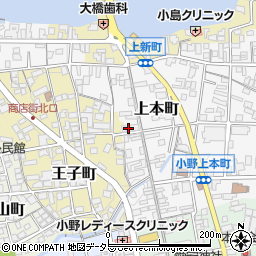 兵庫県小野市上本町66周辺の地図