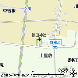 篠田神社周辺の地図
