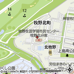 大阪府枚方市牧野北町13-4周辺の地図