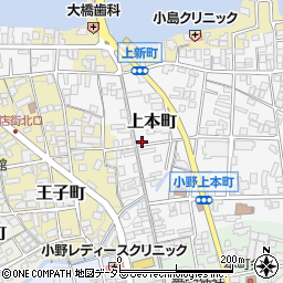 兵庫県小野市上本町86周辺の地図