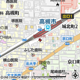 松屋 高槻市駅前店周辺の地図