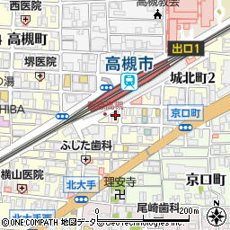 じゃんぼ總本店阪急高槻駅前店周辺の地図
