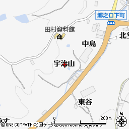 京都府綴喜郡宇治田原町郷之口宇治山周辺の地図