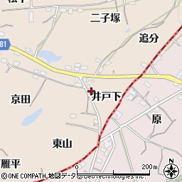 愛知県豊川市金沢町井戸下周辺の地図