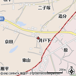 愛知県豊川市金沢町（井戸下）周辺の地図