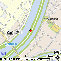 愛知県西尾市花蔵寺町古川周辺の地図
