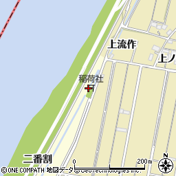 愛知県西尾市西奥田町一番割周辺の地図
