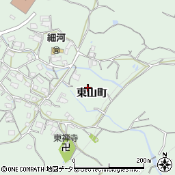 大阪府池田市東山町周辺の地図