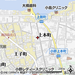 兵庫県小野市上本町68周辺の地図