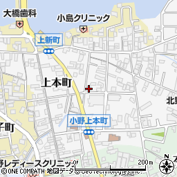 兵庫県小野市上本町194周辺の地図