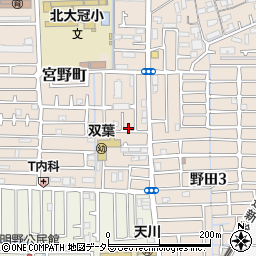 大阪府高槻市宮野町12-25周辺の地図